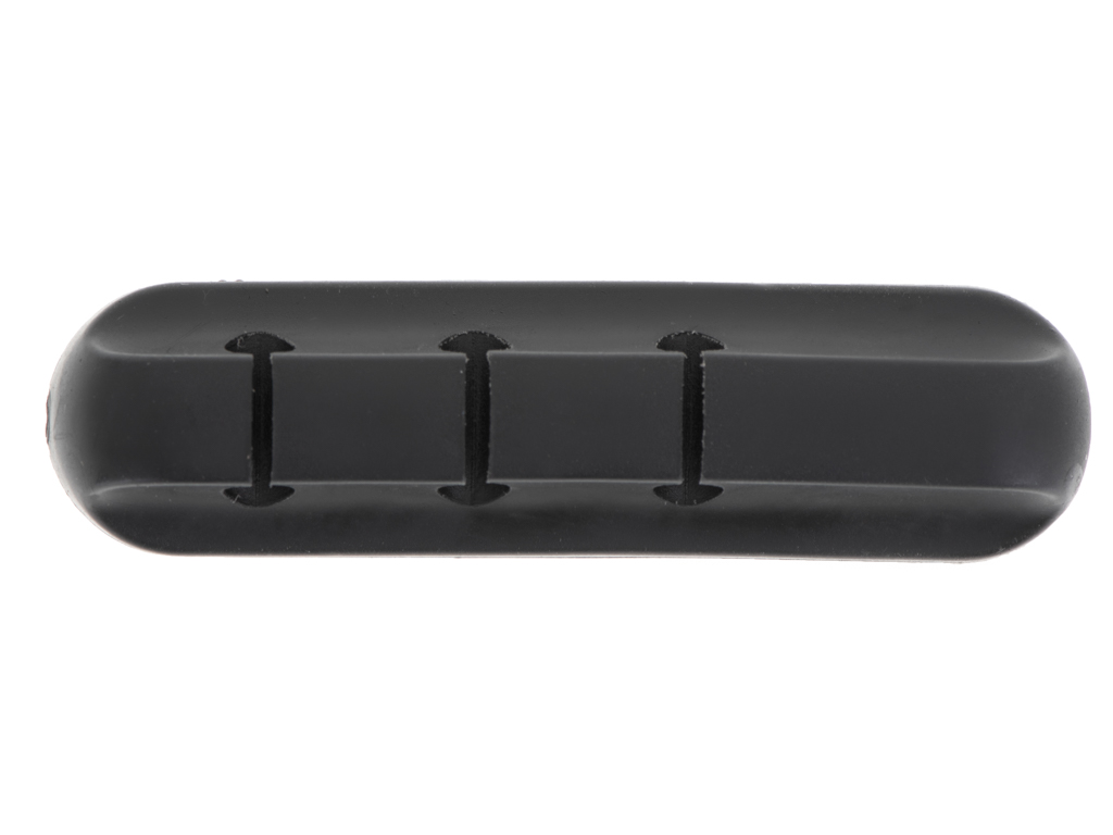 Organizator cabluri, autoadeziv, silicon, negru - 1 | YEO