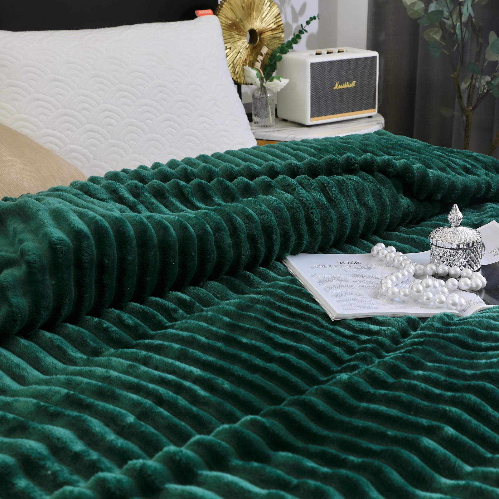 Patura pufoasa CoCoLiNo, 200x230cm, Jojo Home, Verde - 2 | YEO