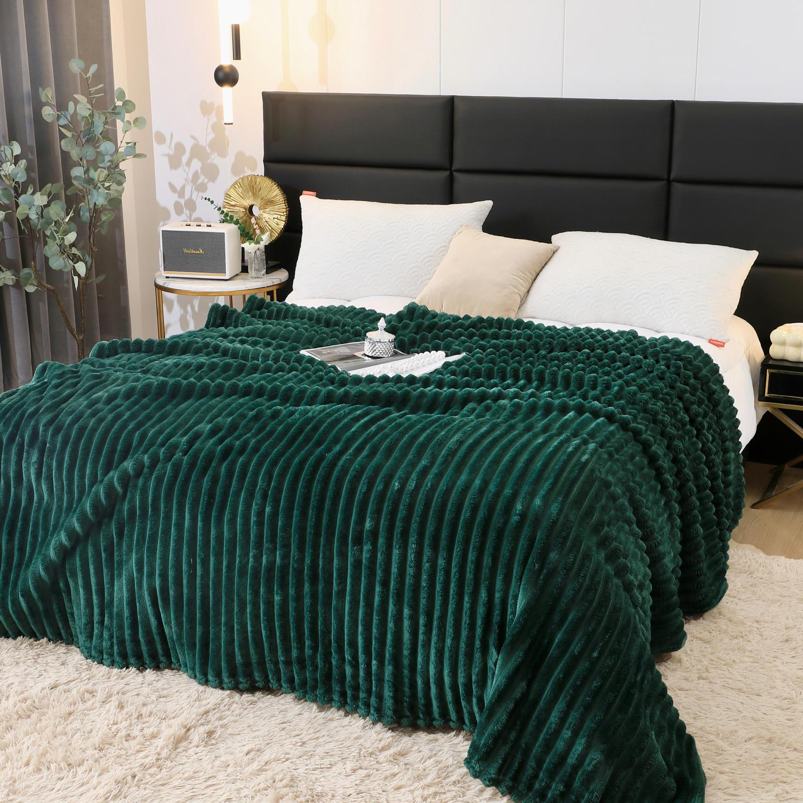 Patura pufoasa CoCoLiNo, 200x230cm, Jojo Home, Verde - 3 | YEO