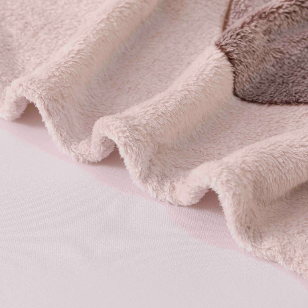 Patura Pufoasa CoCoLiNo, Jojo Home, 200x230cm, Bej, inimioare - 2 | YEO