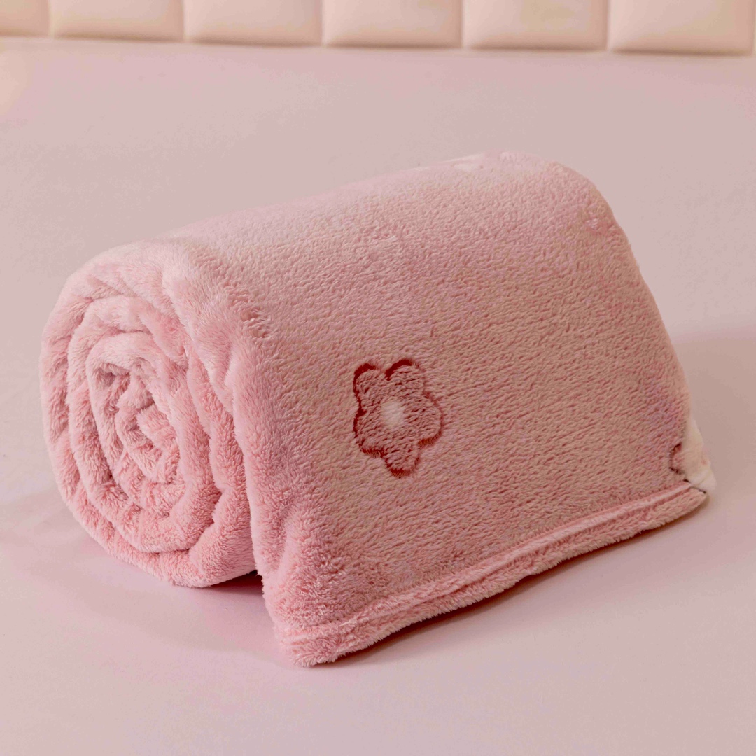 Patura Pufoasa CoCoLiNo, Jojo Home, 200x230cm, Roz, labute - 3 | YEO