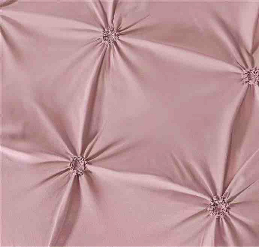 Lenjerie de Pat Premium, JOJO HOME,  Finet cu Pliuri Brodate, 6 Piese, Nesifonabila si Durabila, Roz pudra - 1 | YEO