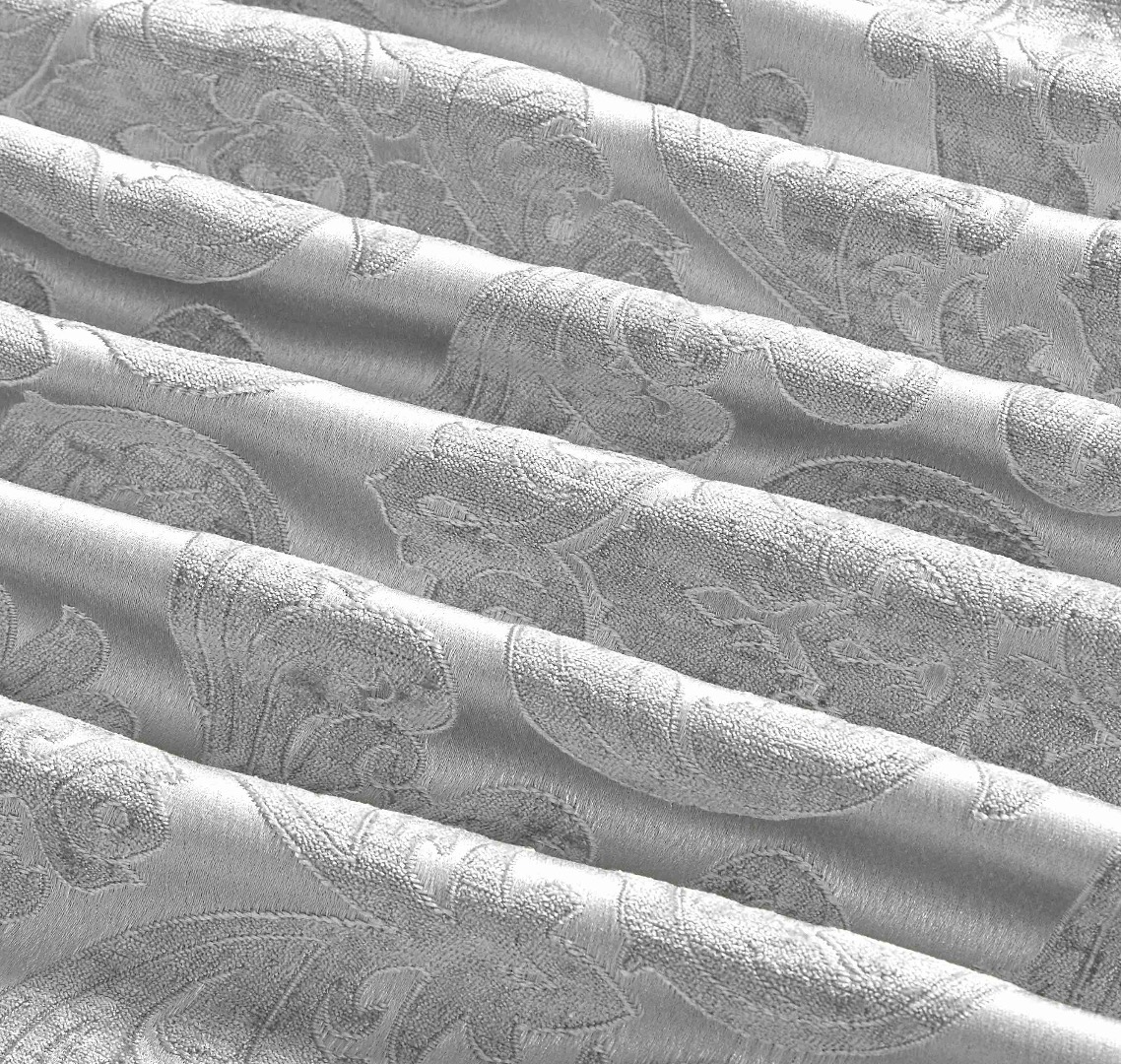 Set Cadou Luxury, Jojo Home, Jacquard Regal, 7 Piese, Cu Pilota Inclusa, Gri - 4 | YEO