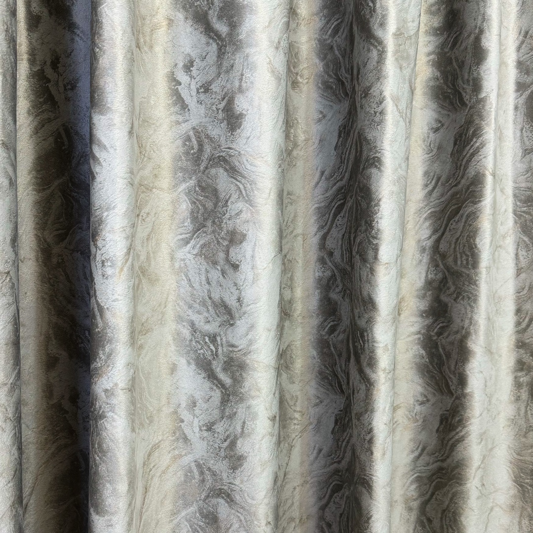 Draperie Catifea MYKONOS cu valuri rafinate aurii, 140cm latime x 260cm inaltime, cu TIV LAT, Grej - YNS33-23 - 3 | YEO