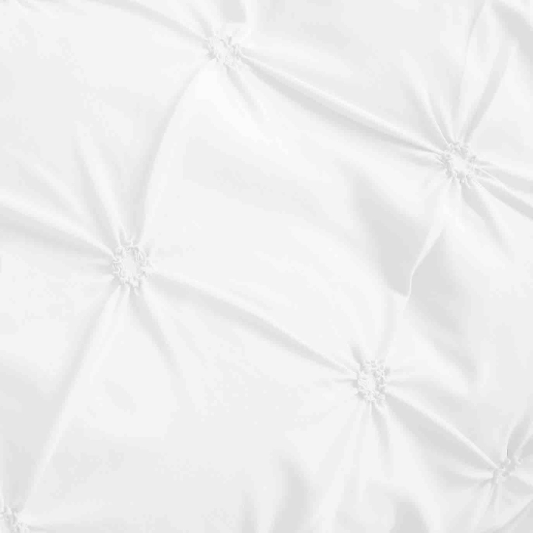 Lenjerie de Pat Premium, JOJO HOME,  Finet cu Pliuri Brodate, 6 Piese, Nesifonabila si Durabila, Alb - 1 | YEO
