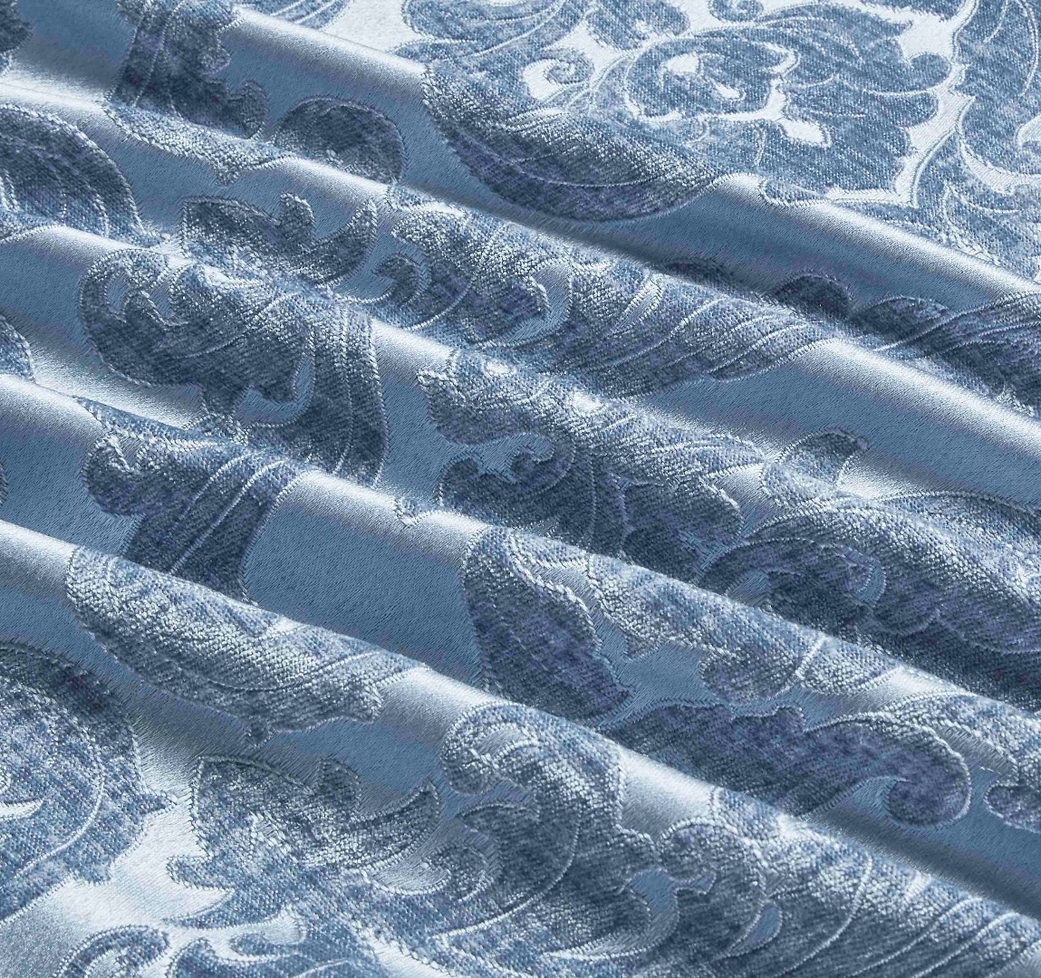 Set Cadou Luxury, Jojo Home,  Jacquard Regal, 7 Piese, Cu Pilota Inclusa, Albastru - 4 | YEO