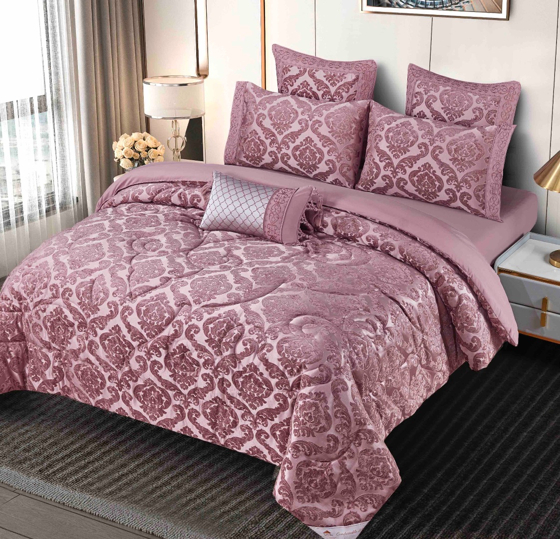 Set Cadou Luxury, Jojo Home, Jacquard Regal, 7 Piese, Cu Pilota Inclusa, Mov - 2 | YEO
