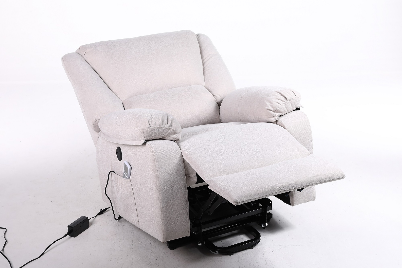 Poze Fotoliu Cu Masaj Si Incalzire, Recliner Electric, Bej cumparamisim.ro