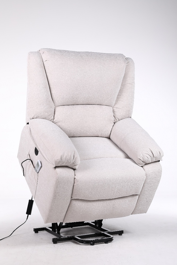 Poze Fotoliu Cu Masaj Si Incalzire, Recliner Electric, Bej cumparamisim.ro