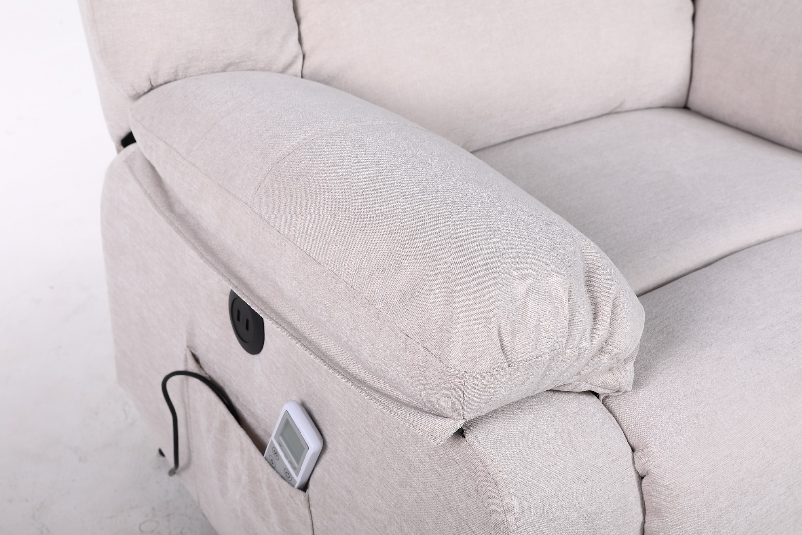 Poze Fotoliu Cu Masaj Si Incalzire, Recliner Electric, Bej cumparamisim.ro