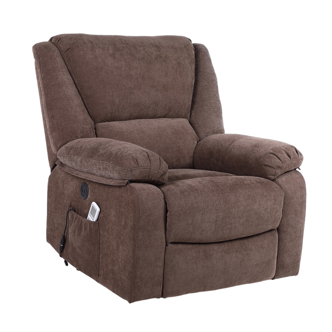 Fotoliu Cu Masaj Si Incalzire, Recliner Electric, Maro - 1 | YEO