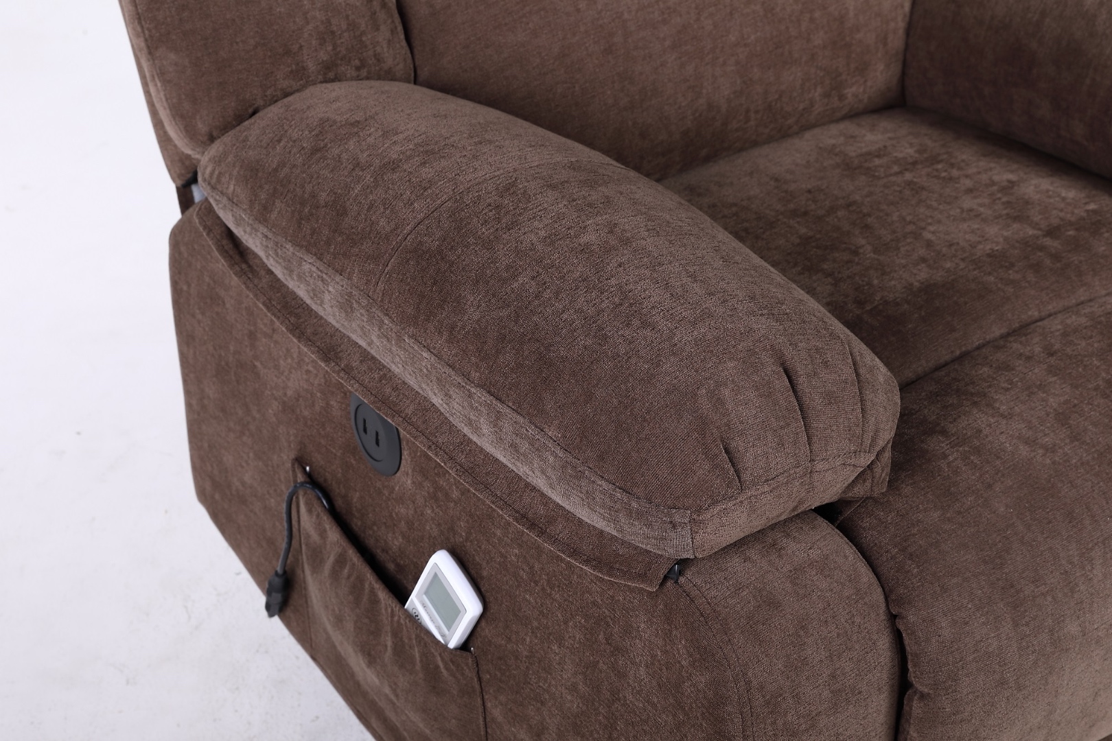 Poze Fotoliu Cu Masaj Si Incalzire, Recliner Electric, Maro cumparamisim.ro