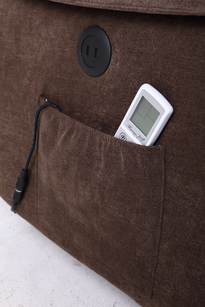 Poze Fotoliu Cu Masaj Si Incalzire, Recliner Electric, Maro cumparamisim.ro