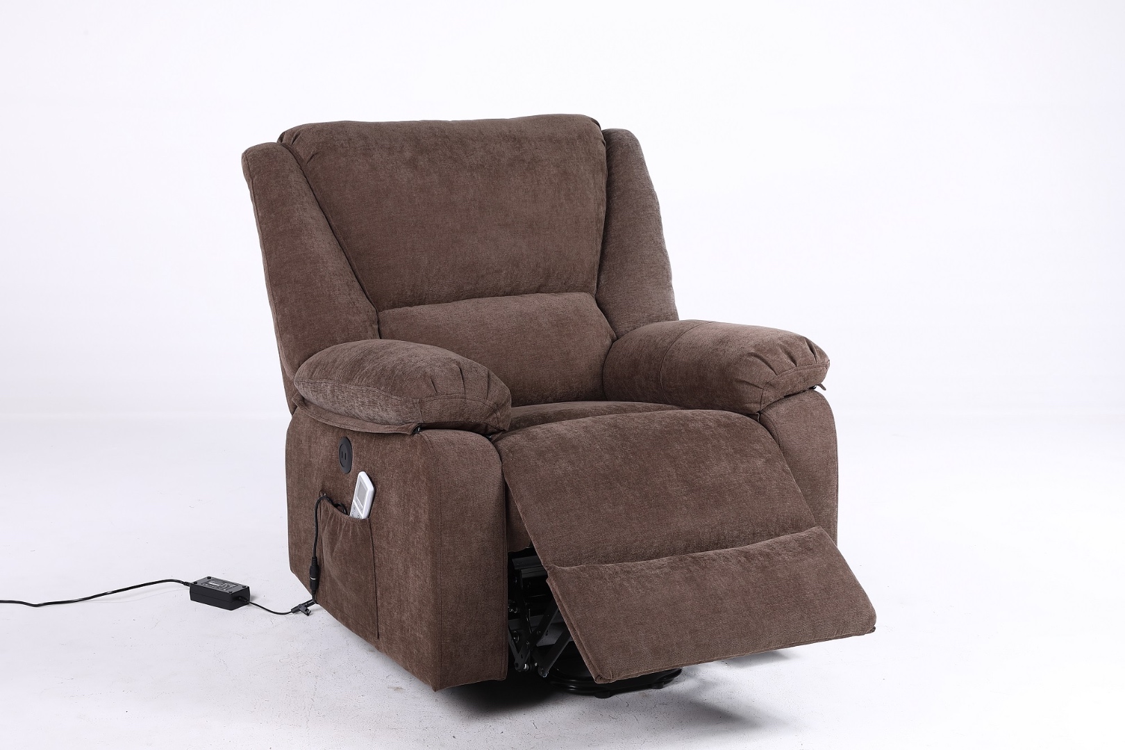 Poze Fotoliu Cu Masaj Si Incalzire, Recliner Electric, Maro cumparamisim.ro