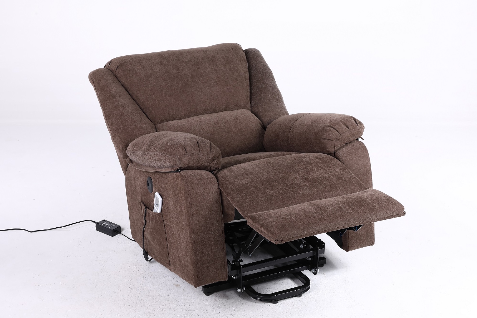 Poze Fotoliu Cu Masaj Si Incalzire, Recliner Electric, Maro cumparamisim.ro