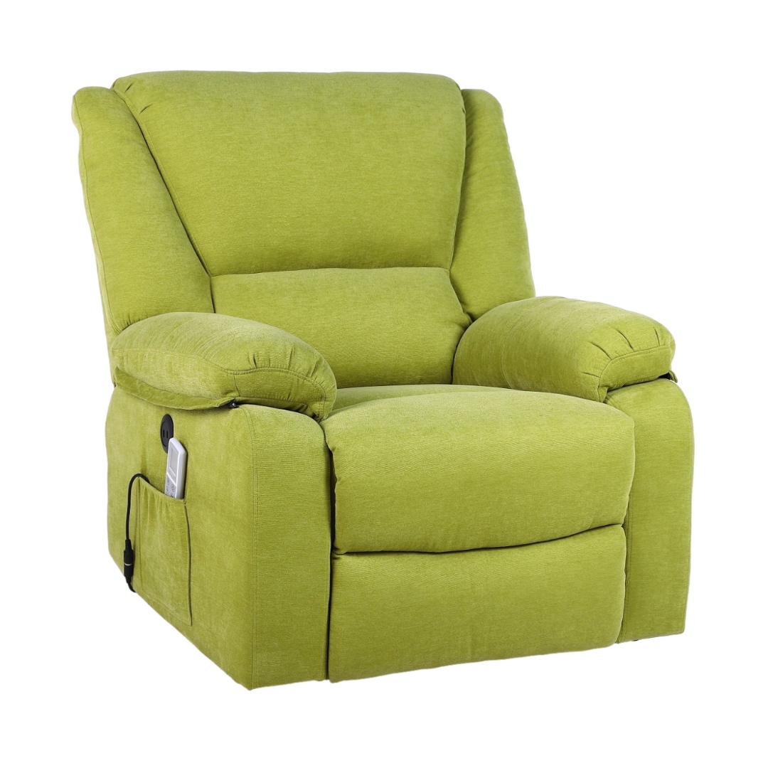 Fotoliu Cu Masaj Si Incalzire, Recliner Electric, Verde - 1 | YEO