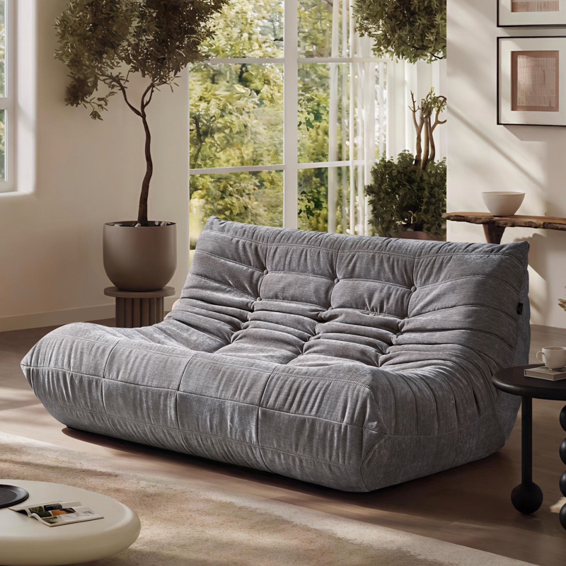 Canapea 3 locuri cu Sustinere Ergonomica Nobile HD Foam, Catifea, Gri - 1 | YEO