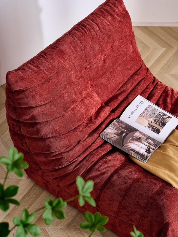 Fotoliu cu Sustinere Ergonomica Nobile HD Foam, Catifea, Bordo - 2 | YEO