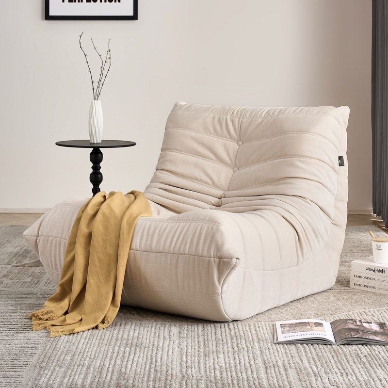 Fotoliu cu Sustinere Ergonomica Nobile HD Foam, Catifea, Ivoire - 1 | YEO