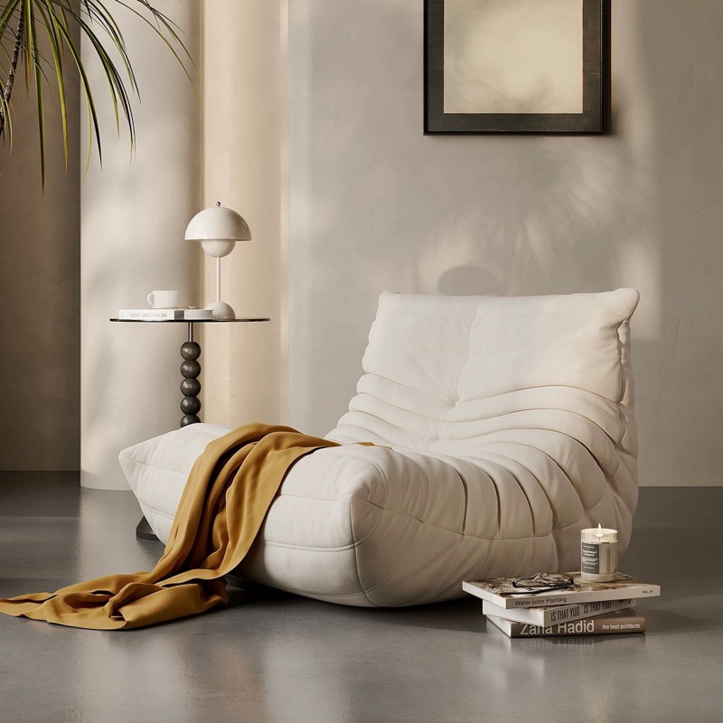 Fotoliu cu Sustinere Ergonomica Nobile HD Foam, Catifea, Ivoire - 4 | YEO
