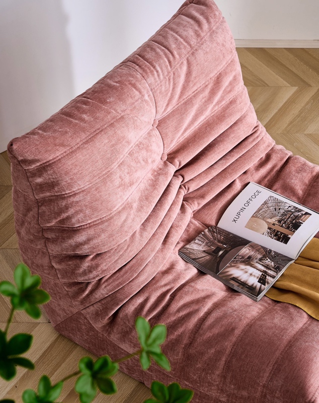 Fotoliu cu Sustinere Ergonomica Nobile HD Foam, Catifea, Roz - 2 | YEO