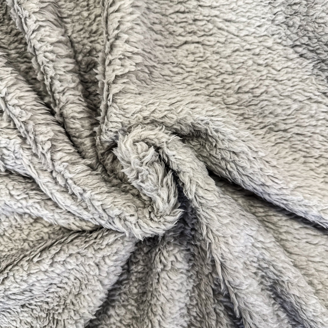 Patura Pufoasa CoCoLiNo (Fleece), 200x230cm, 240gr/mp, tip Sherpa, Gri - 3 | YEO
