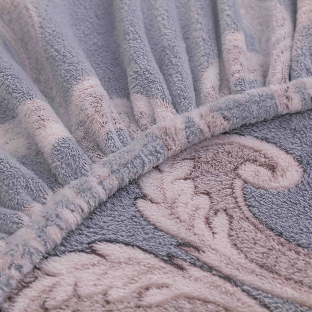 Cearsaf CoCoLiNo, JoJo Home, cu Elastic, 180x200x25cm, 2 fete de perne, 50x70cm, Bleu, model elegant - 3 | YEO