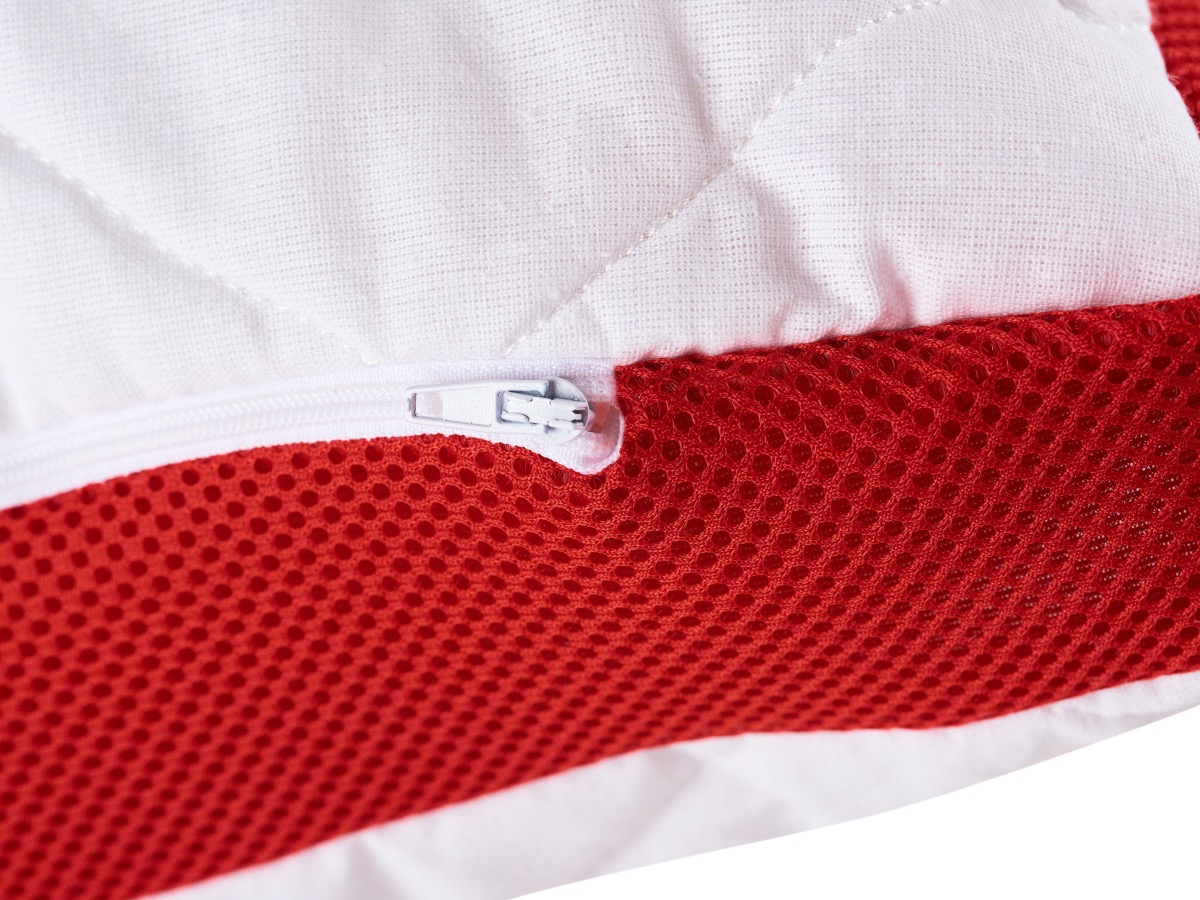 Perna 3D Air Mesh 50x70 cm, Alb-Visiniu, Fabricata in Romania - 1 | YEO