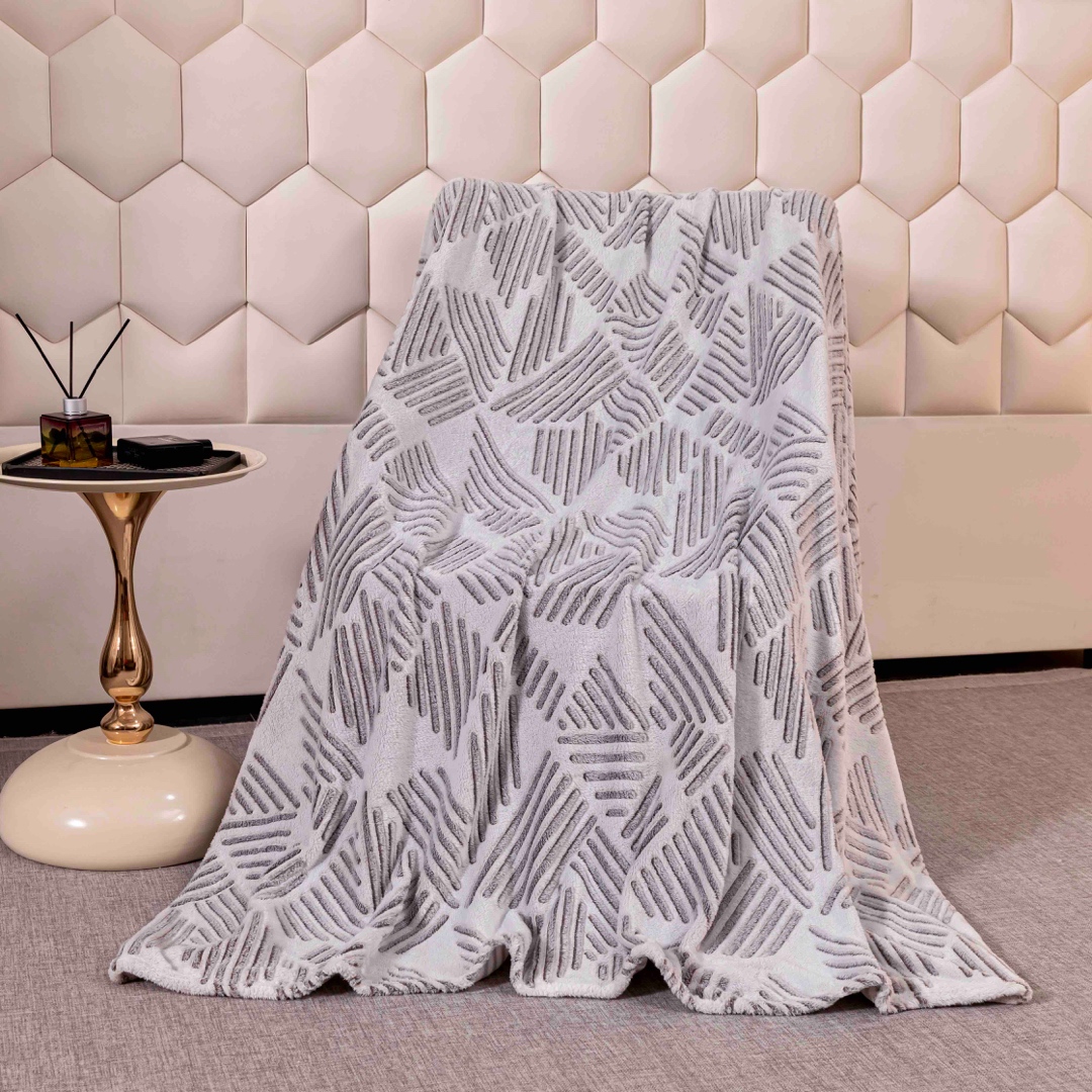 Patura Pufoasa CoCoLiNo, Jojo Home, 200x230cm, Gri, Dungi - 1 | YEO