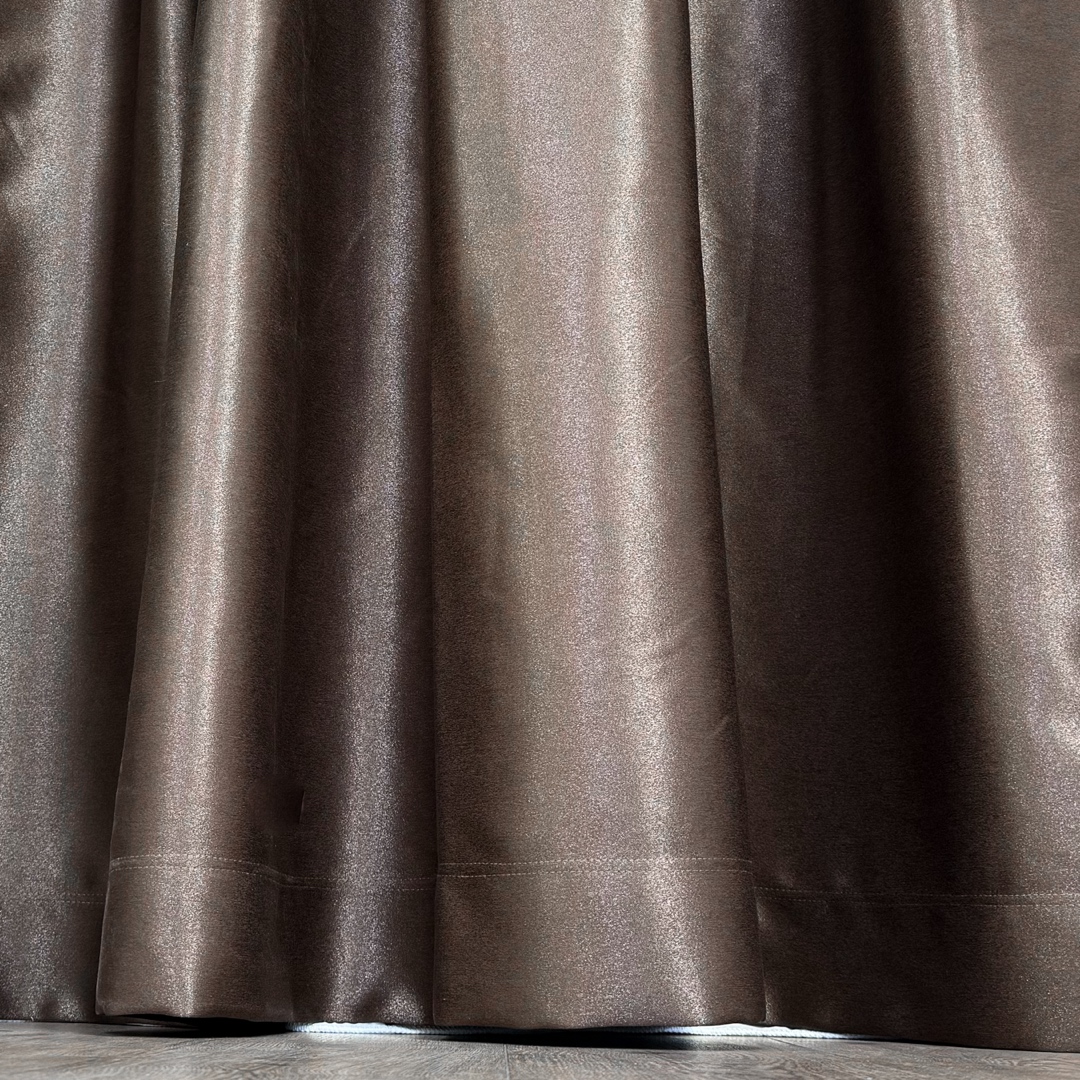 Draperie Blackout CLASS Satinata cu fir fin de sclipici, 140cm latime x 260cm inaltime, cu TIV LAT, Maro ciocolata - CR25 - 4 | YEO
