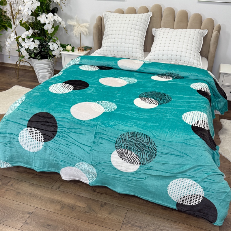Patura pufoasa cocolino 200x230cm, 240g/mp, Turquoise, Buline - 2 | YEO