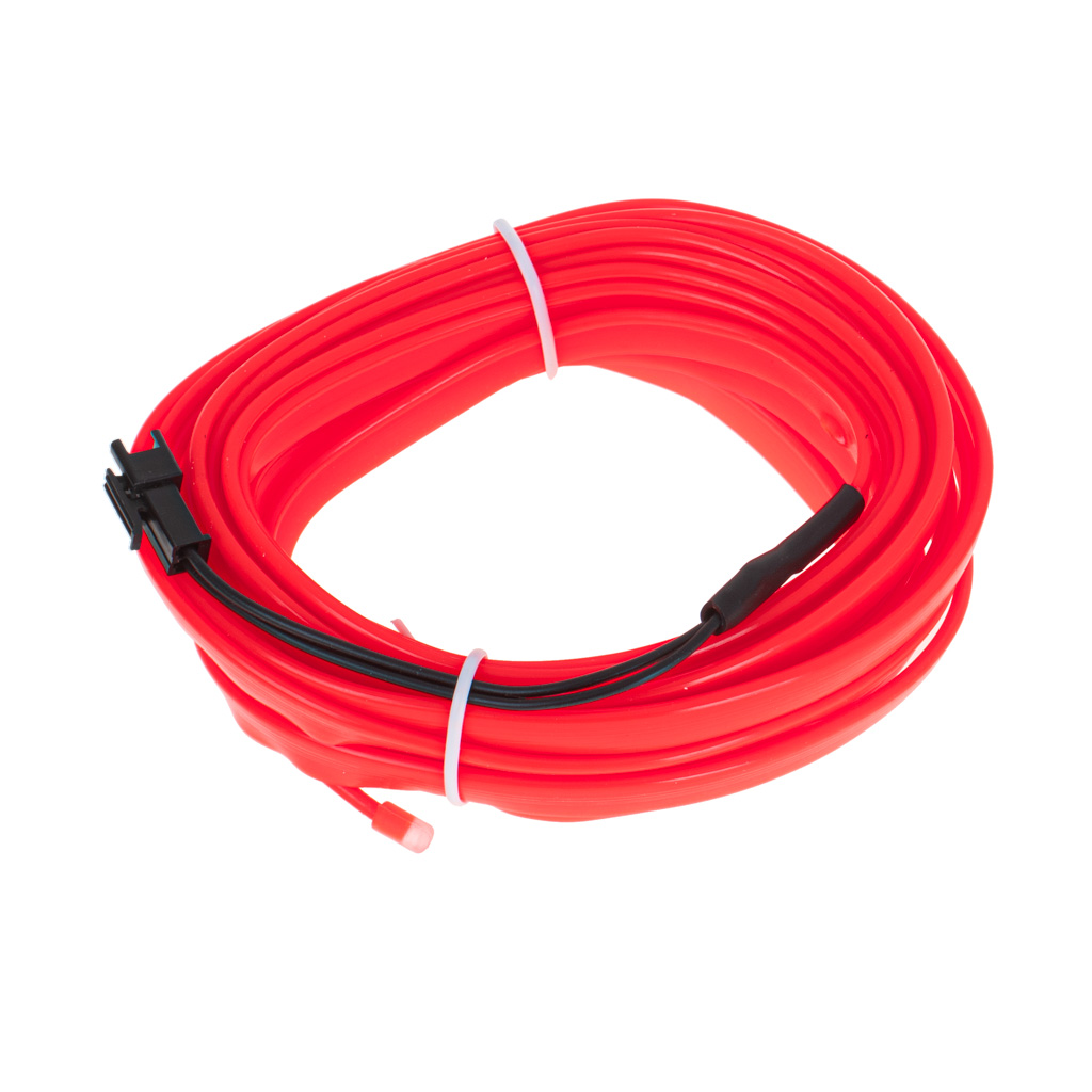 LED de iluminat ambiental pentru masina / masina USB / 12V banda 3m rosu - view 6
