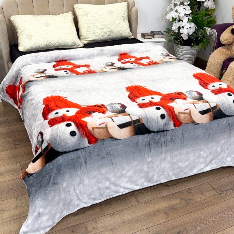 Patura pufoasa cocolino 200x230cm, 240g/mp, Gri, Oameni de Zapada - 1 | YEO