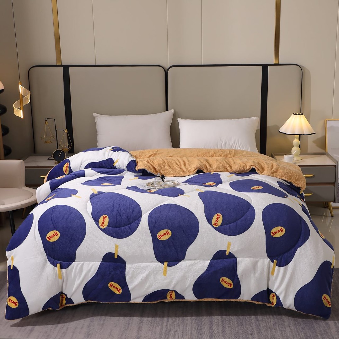 Pilota Cocolino cu Blanita Bej Ultra Pufoasa, Matlasata, 200x230 cm – Caldura Instanta si Confort de Lux pentru Nopti Reci, Alb, buline - 2 | YEO