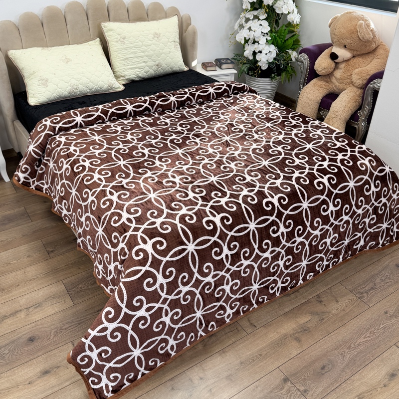 Patura pufoasa cocolino 200x230cm, 240g/mp, Maro, Model Oriental - 2 | YEO