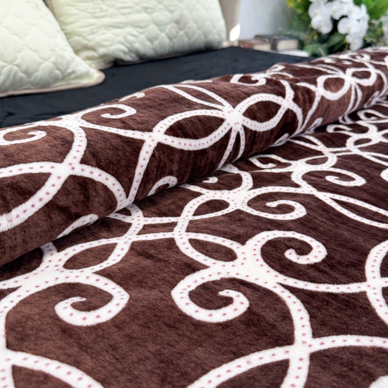 Patura pufoasa cocolino 200x230cm, 240g/mp, Maro, Model Oriental - 3 | YEO