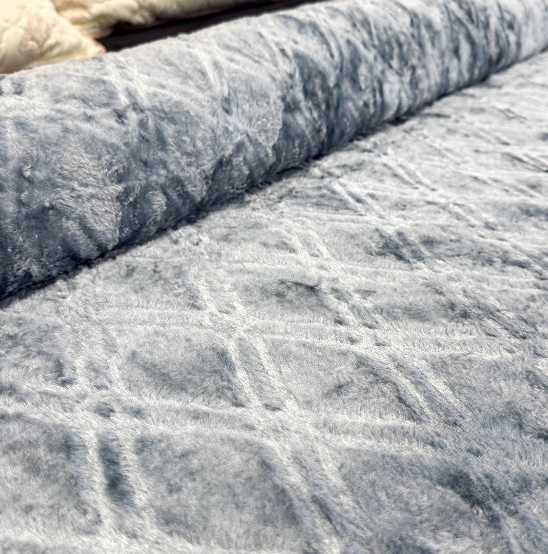 Patura Premium, Blanita Artificiala Fina, 200x230cm, Gri, Romburi - 4 | YEO