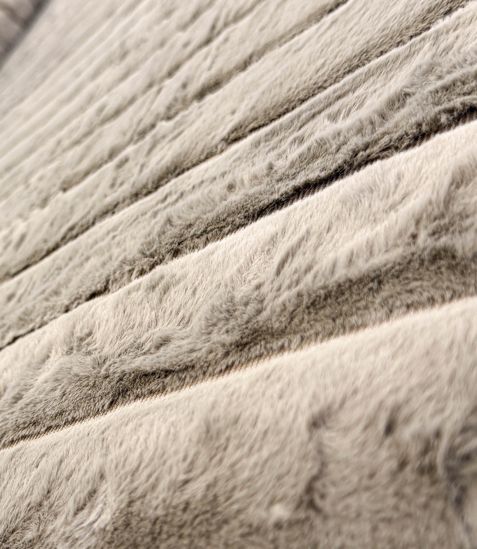 Patura Premium, Blanita Artificiala Fina, 200x230cm, Cappuccino, Dungi - 4 | YEO