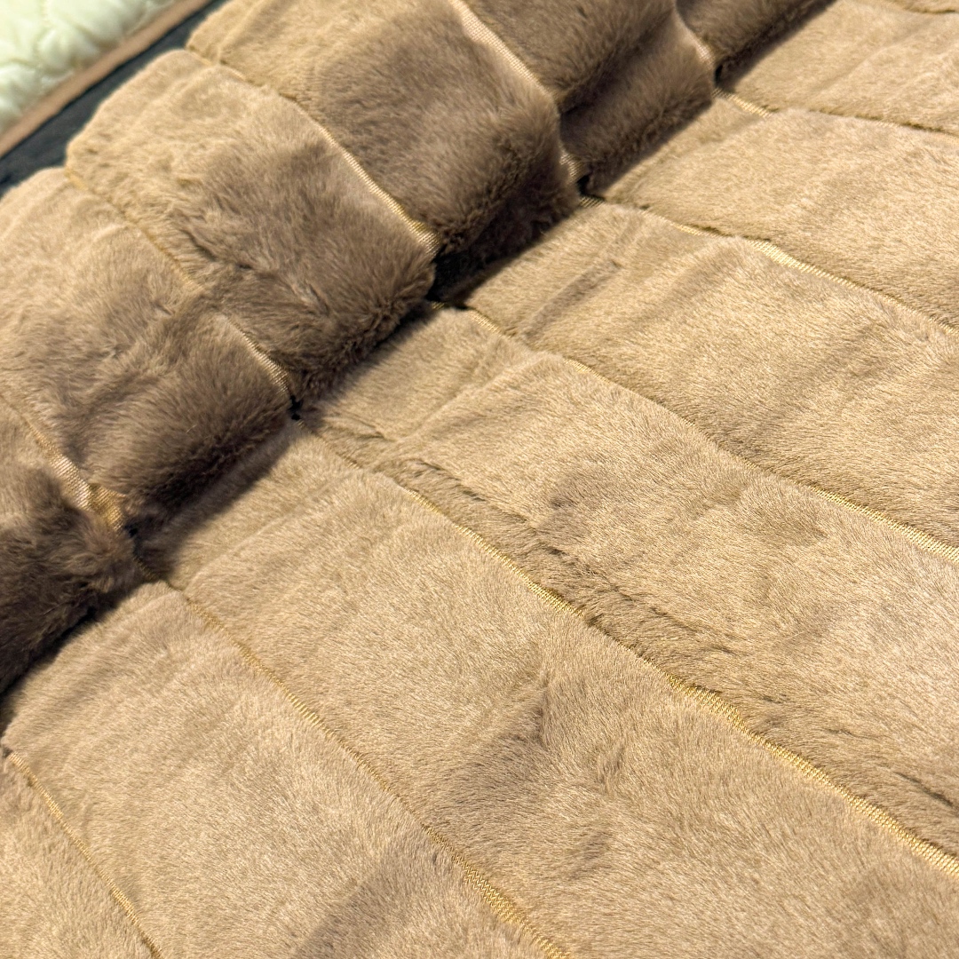 Patura Premium, Blanita Artificiala Fina, 200x230cm, Maro, Dungi - 3 | YEO