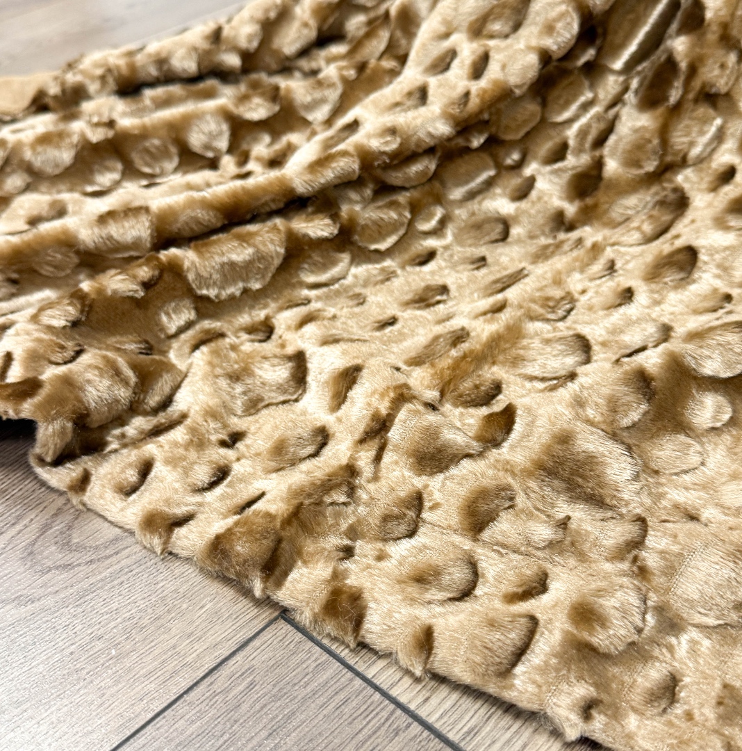 Patura Premium, Blanita Artificiala Fina, 150x210cm, Maroniu, Animal Print - 3 | YEO