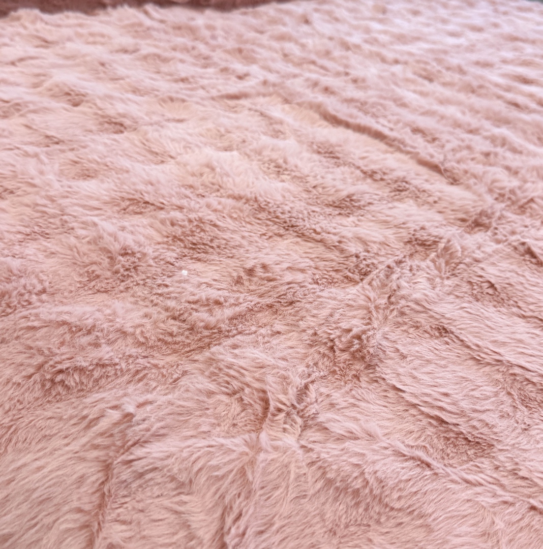 Patura Cocolino cu Blanita Sherpa 200x230cm, model cu Blanita Wave, Roz - 3 | YEO