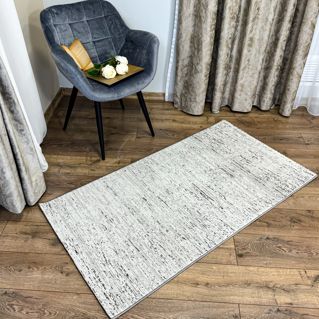 Covor Modern, Elegant, 80x300cm, gros si pufos, CREATION V1, Gri deschis - 3 | YEO