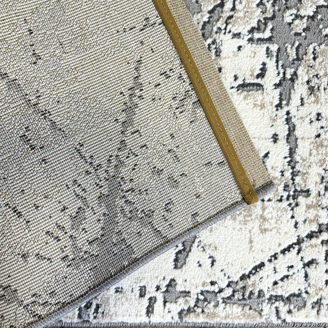 Poze Covor Modern, Elegant, 300x400cm, gros si pufos, SHINNY V1, Gri/Alb cumparamisim.ro