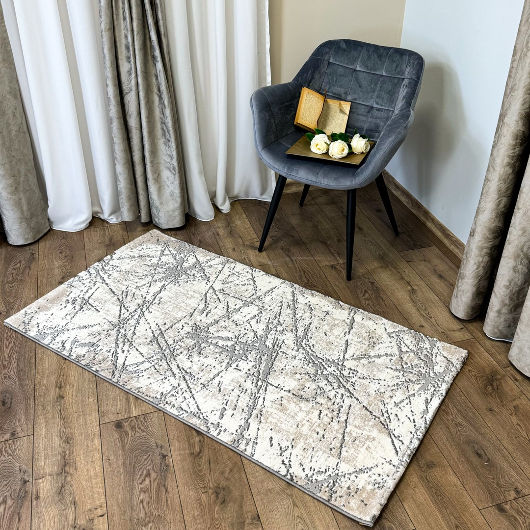 Covor Modern, Elegant, 240x340cm, gros si pufos, SHINNY V1, Gri/Alb - 2 | YEO