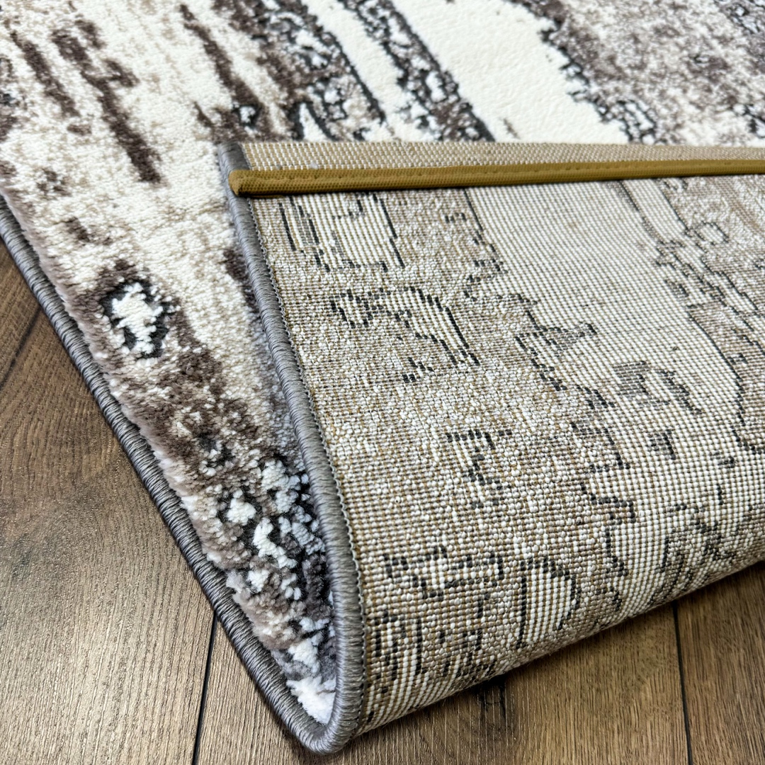 Poze Covor Modern, Elegant, 300x400cm, gros si pufos, SHINNY V3, Bej/Gri/Alb cumparamisim.ro