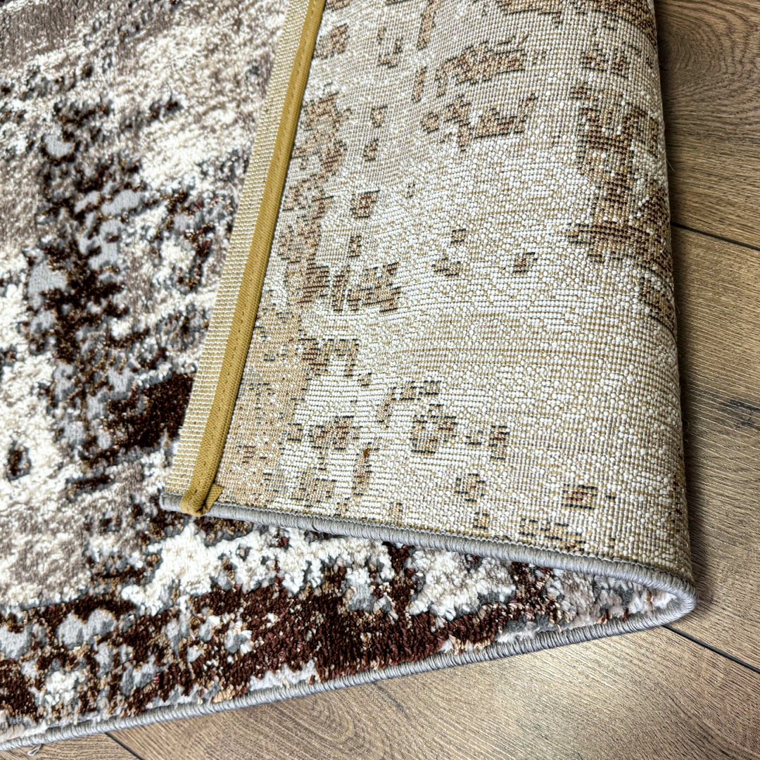 Poze Covor Modern, Elegant, 300x400cm, gros si pufos, SHINNY V3, Maro/Gri/Alb cumparamisim.ro