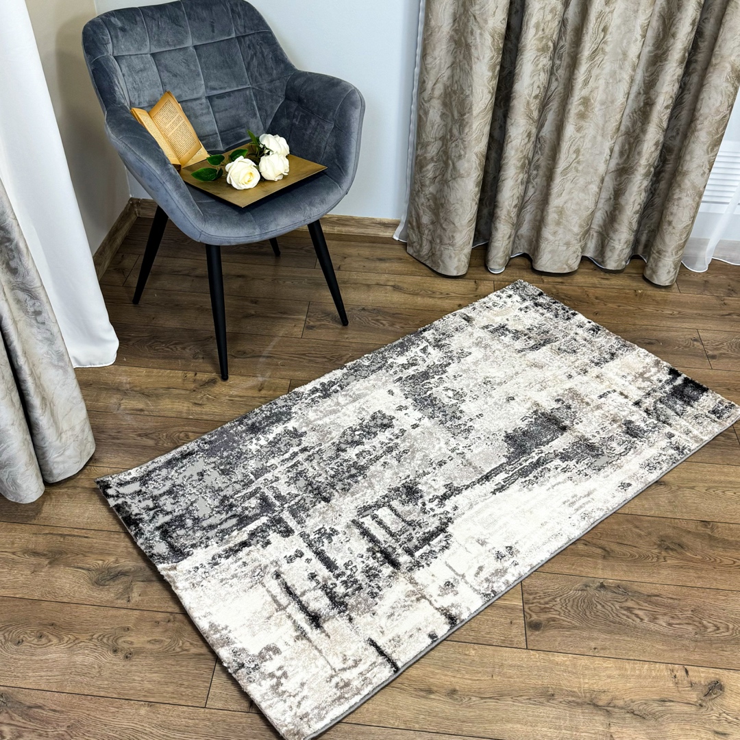 Covor Modern, Elegant, 300x400cm, gros si pufos, SHINNY V3, Negru/Gri/Alb - 3 | YEO