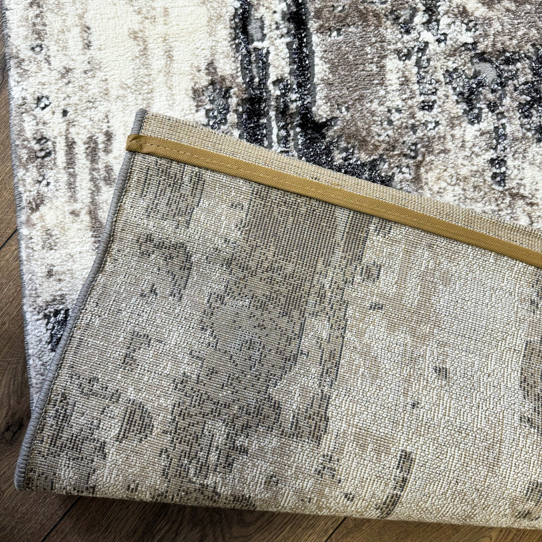 Poze Covor Modern, Elegant, 300x400cm, gros si pufos, SHINNY V3, Negru/Gri/Alb cumparamisim.ro