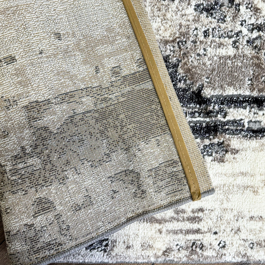 Poze Covor Modern, Elegant, 240x340cm, gros si pufos, SHINNY V3, Negru/Gri/Alb cumparamisim.ro