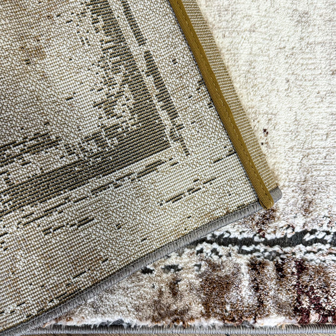 Poze Covor Modern, Elegant, 300x400cm, gros si pufos, SHINNY V2, Maro/Gri/Alb cumparamisim.ro
